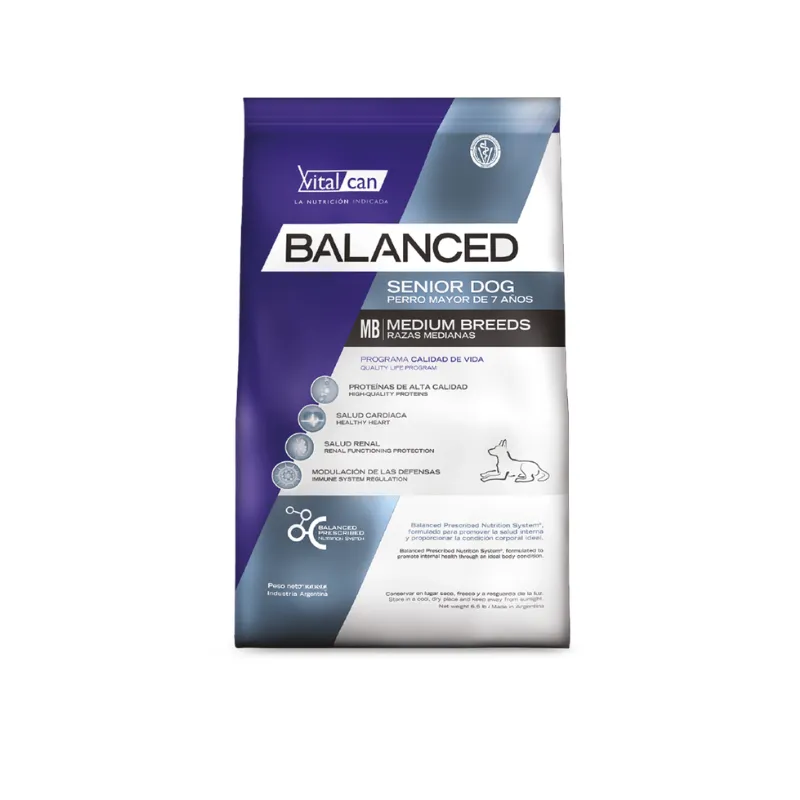 3kg Balanced Perro Senior Raza Mediana