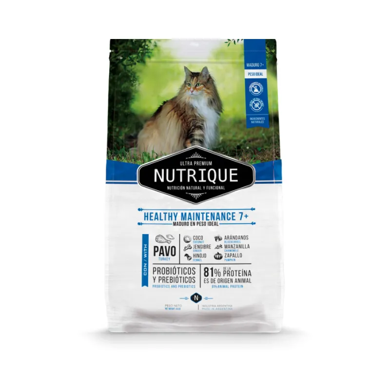 7,5kg Nutrique Adult 7+ Cat Healthy Maint.