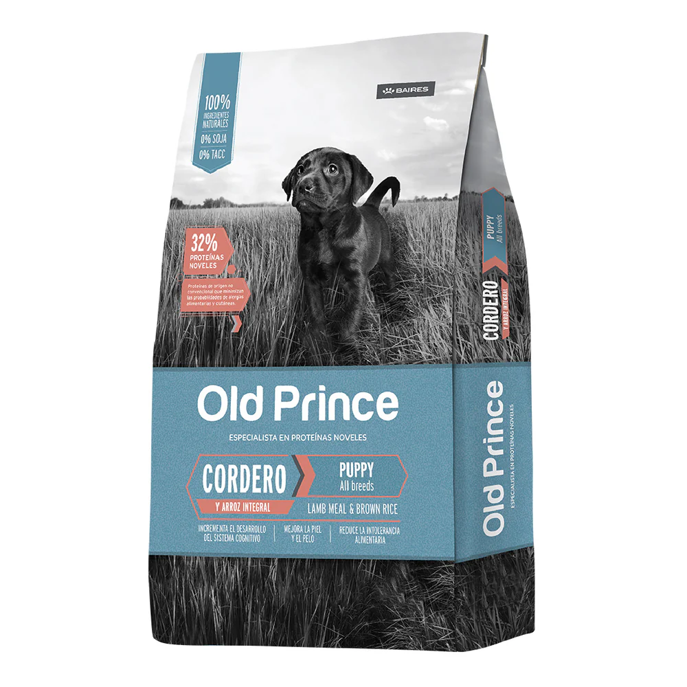 15kg Old Prince Cachorro Cordero y Arroz